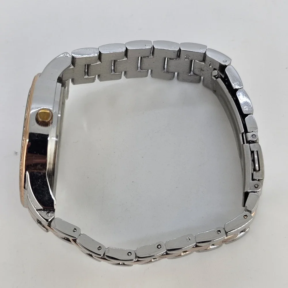 38MM Women's Watch Gray Dial Two Tone Bracelet Band 7